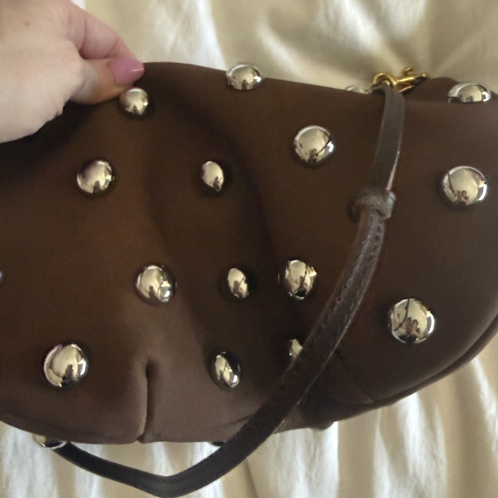 Clare V Lune Oat Shoulder Bag with Silver Accents -brand new - Picture 4 of 8